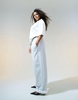 ASOS DESIGN Curve oversized sweatpants with turnback hem detail in gray heather