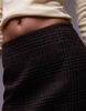 & Other Stories wool blend low rise mini skirt in brown check - part of a set