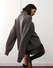 Weekday Dita wool turtle neck sweater in mole melange
