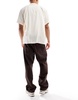 Bershka baggy jeans in chocolate brown