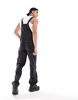 ASOS DESIGN denim overalls in black