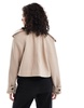 ASOS DESIGN cropped formal trench coat in mushroom