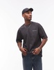 AllSaints Underground oversized T-shirt in dark gray heather