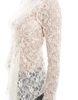 Bershka asymmetric lace top in ecru