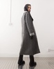 Reclaimed Vintage faux suede coat with faux fur trim