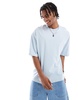 Bershka basic oversized t-shirt in blue