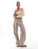 Pieces relaxed knit bolero in cream melange - part of a set