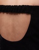 Topshop velvet bustier open back bandeau top in black