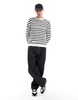 Another Influence striped round neck loose knit sweater in multi