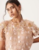 ASOS EDITION embellished disc boxy tshirt in pink - part of a set