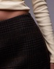 & Other Stories wool blend low rise mini skirt in brown check - part of a set