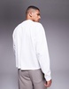 ASOS DESIGN oversized boxy long sleeve T-shirt with drop armhole in white