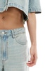 ASOS DESIGN slouchy wide leg jeans in vintage mid blue - part of a set