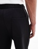 Bershka smart wide leg sweatpants in black