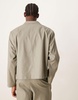 ASOS DESIGN linen mix boxy suit blazer in khaki