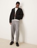 ASOS DESIGN extreme oversized cropped soft scuba track jacket in black