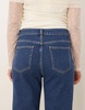 ASOS DESIGN stretch denim flared jeans with pocket detail in indigo