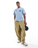 ADPT oversized t-shirt with chest print in pastel blue