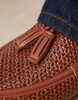 ASOS DESIGN mule loafers in tan weave