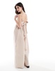 Madewell wide leg jumpsuit with back bow tie-up in natural stripe
