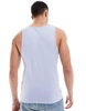 ASOS DESIGN muscle fit tank top in light blue