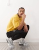 Aape By A Bathing Ape side logo cuffed sweatpants in black