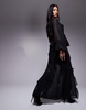 River Island chiffon ruffle maxi skirt in black