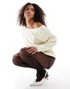 ASOS DESIGN off shoulder oversized sweatshirt in white
