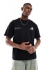 Bershka tasty house back printed T-shirt in black