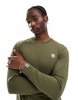 AAPE by A Bathing Ape long sleeve logo T-shirt in dark khaki
