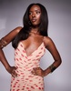 AFRM Harlo plunge maxi dress with ruched detailing in almond kiss