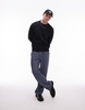 Mango crewneck sweatshirt in navy