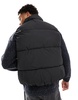 Bershka puffer gilet in black