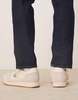 Calvin Klein Jeans running sneakers in beige with gum sole