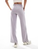 Brave Soul wide leg sweatpants in mauve