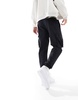 Bershka tech cargo pants in black