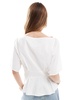 ASOS DESIGN top with waisted seam detail in white