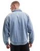 ASOS DESIGN oversized denim worker jacket in light wash blue