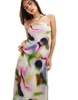 Vero Moda high neck plisse maxi dress in abstract swirl print