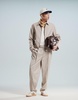 ASOS DESIGN smart harrington jacket in beige microtexture - part of a set