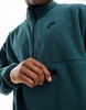 Nike Club+ half zip sweatshirt in deep jungle and black