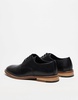 ASOS DESIGN derby lace up shoes in black leather