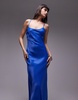 Topshop scoop neck slip maxi dress in blue