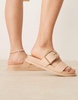 ASOS DESIGN Frozen double strap slider in beige