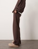 ASOS DESIGN essential wide leg sweatpants in brown