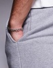 ASOS DESIGN premium heavyweight straight leg sweatpants in heather gray