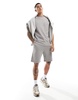Bershka waffle textured T-shirt in gray - part of a set