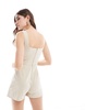 ASOS DESIGN utility skort romper in stone
