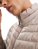 Jack & Jones packable padded vest in off white