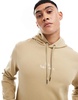Polo Ralph Lauren central logo double knit hoodie in camel - part of a set